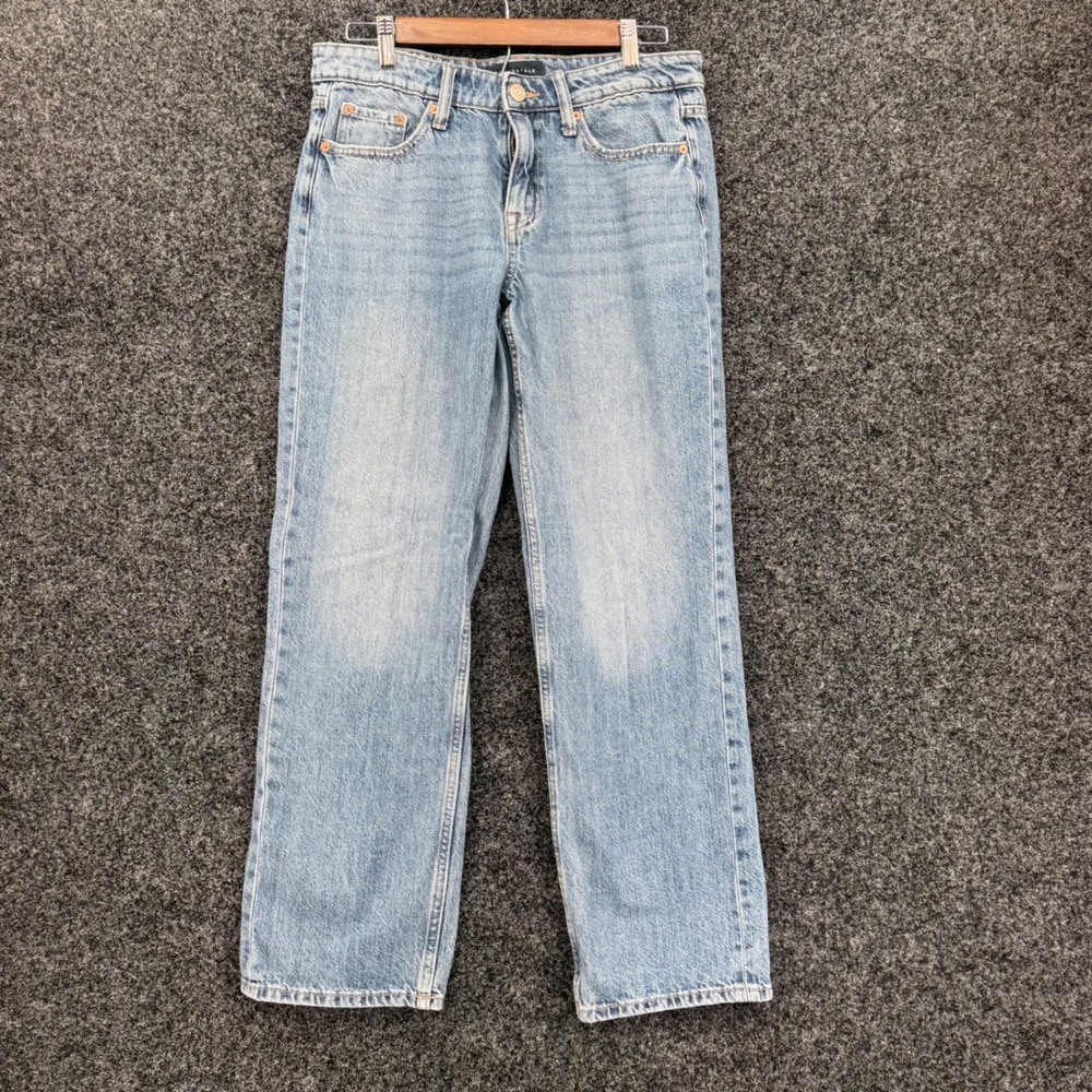 Aeropostale Low Rise Baggy Jeans Light Wash Blue Denim Size 6 Regular